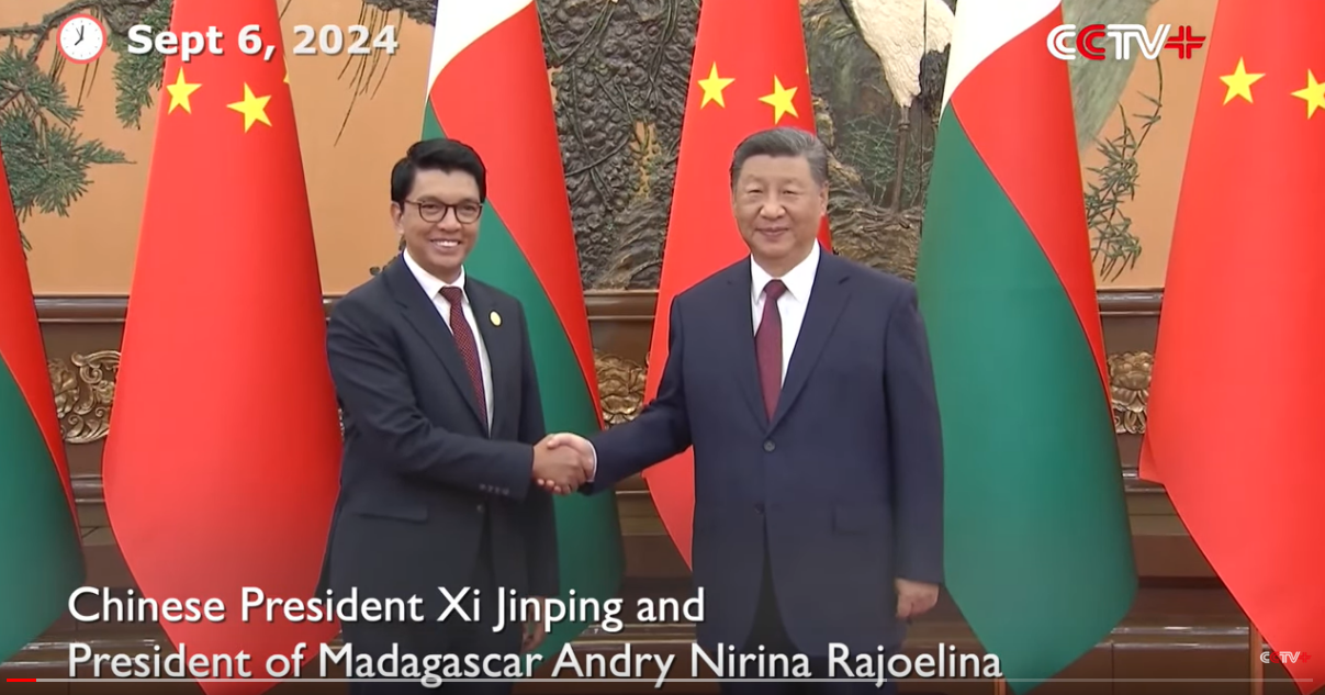 2024: Treffen der Präsidenten Xi Jinping und Rajolina