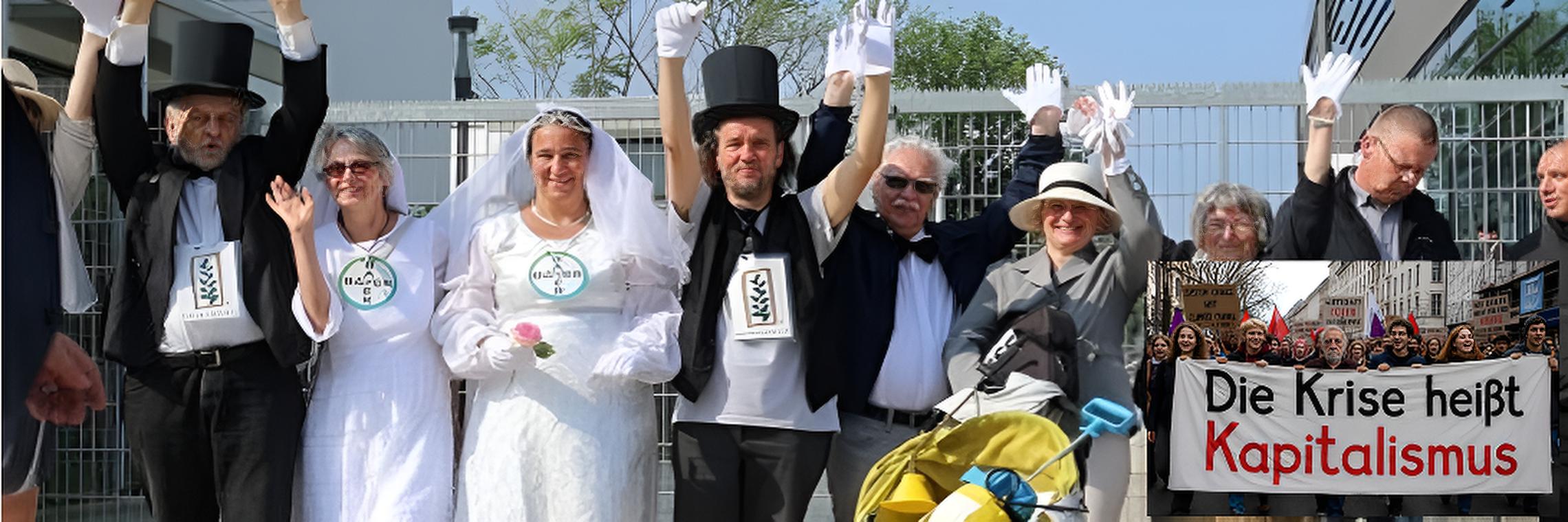 Unsere Kampagnen: Protest gegen die Hochzeit von Bayer und Monsanto